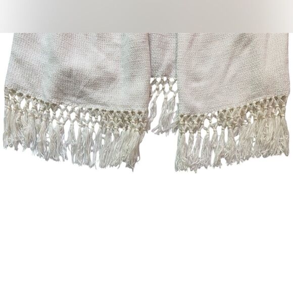 Lilly Pulitzer Cream Open Front Fringe Bottom Tatum Cardigan - Picture 6 of 13